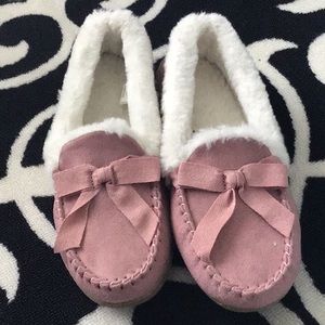 blush pink slippers